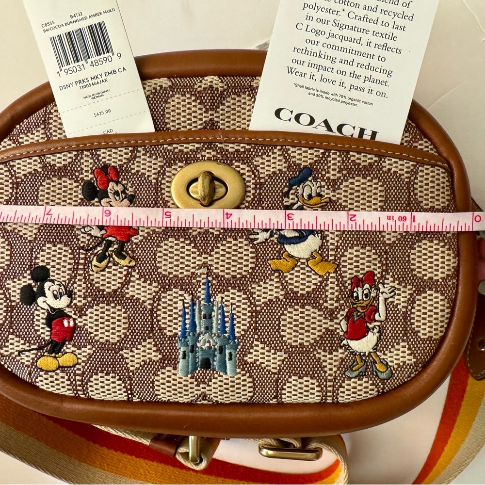 Coach Walt Disney World 50th Anniversary Camera Crossbody Bag Signature Jacquard - Picture 10 of 10